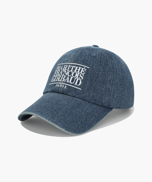 DENIM WASHING CLASSIC LOGO COVERED CAP blue