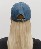 DENIM WASHING CLASSIC LOGO COVERED CAP blue