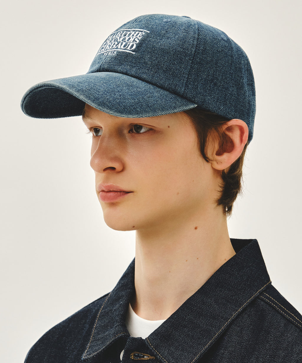 DENIM WASHING SMALL CLASSIC LOGO COVERED CAP blue