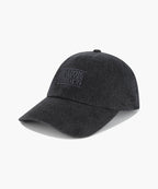 DENIM WASHING SMALL CLASSIC LOGO COVERED CAP washed black