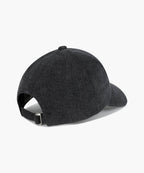 DENIM WASHING SMALL CLASSIC LOGO COVERED CAP washed black