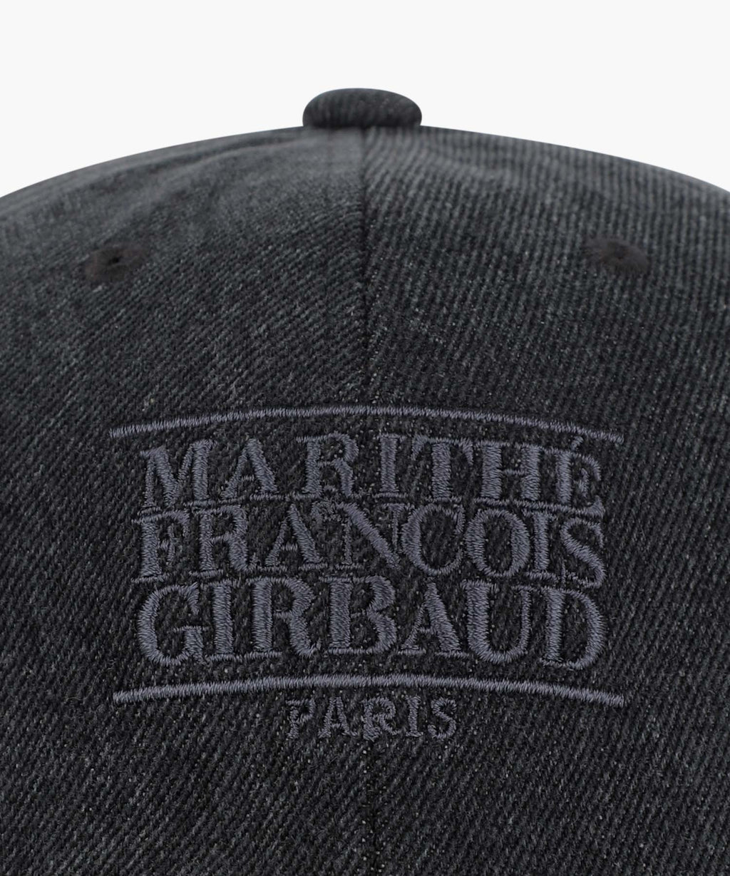 DENIM WASHING SMALL CLASSIC LOGO COVERED CAP washed black