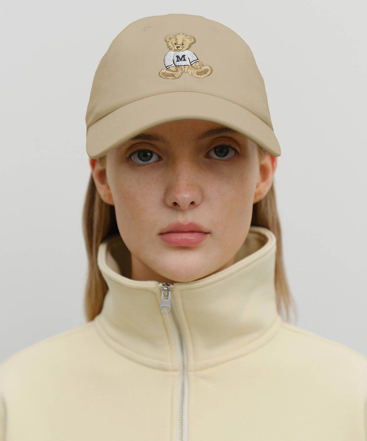 DOODLE BEAR CAP dark beige