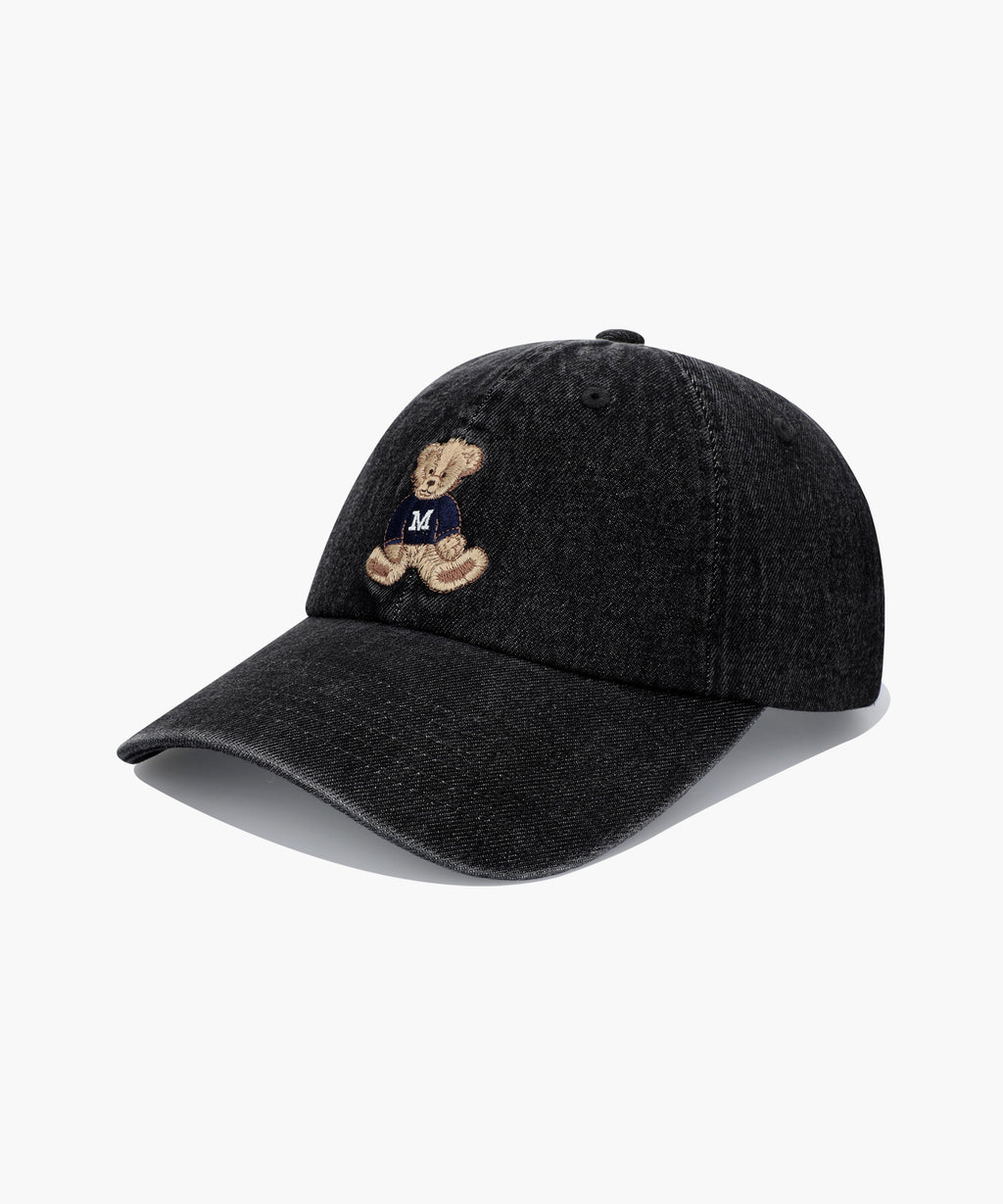 DOODLE BEAR CAP washed black