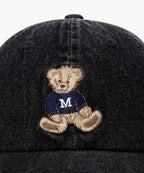 DOODLE BEAR CAP washed black