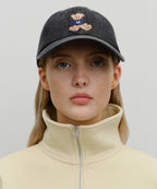DOODLE BEAR CAP washed black