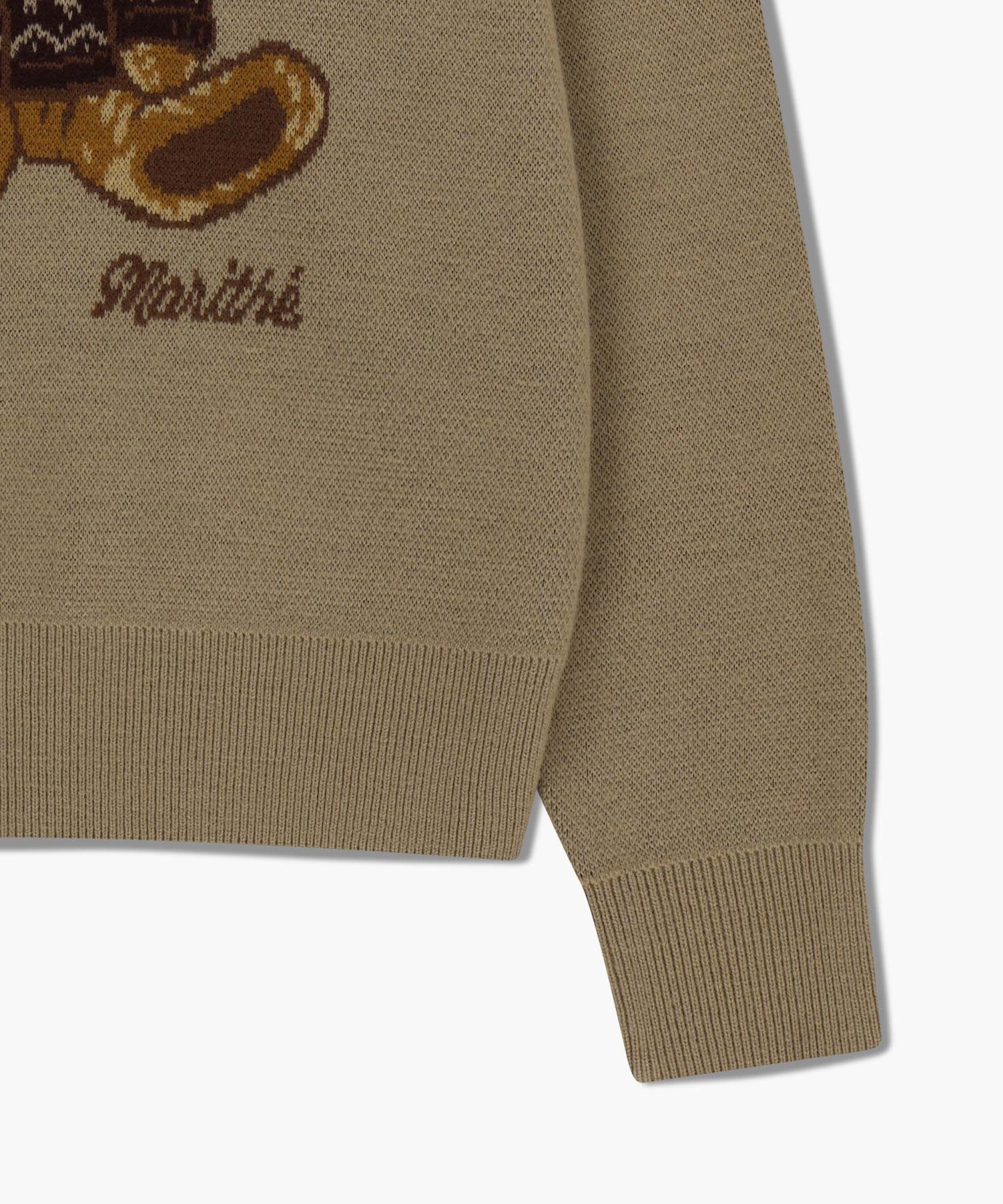 DOODLE BEAR KNIT PULLOVER beige