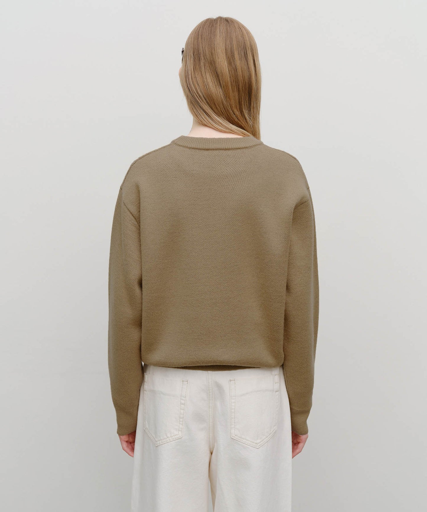 DOODLE BEAR KNIT PULLOVER beige