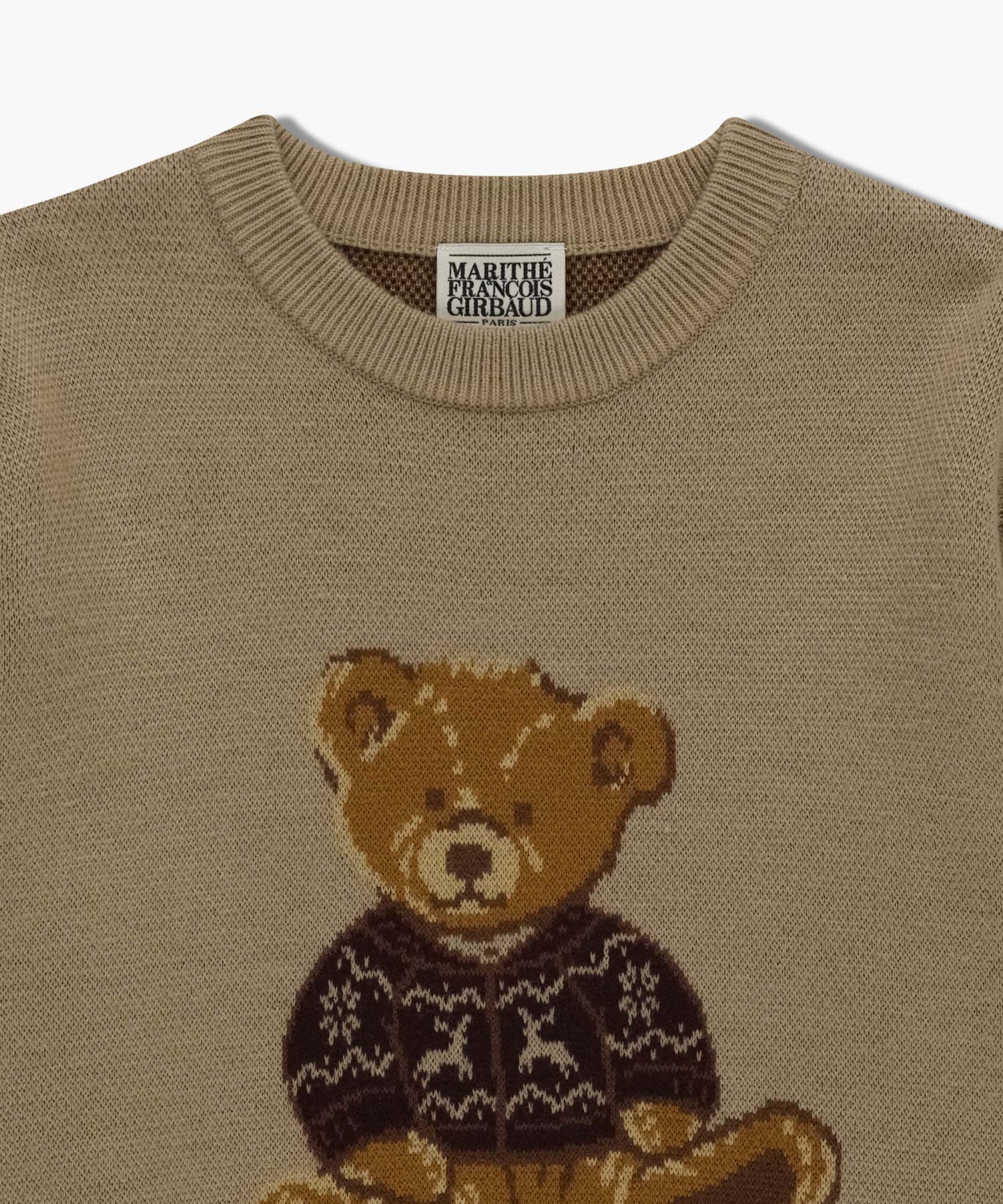 DOODLE BEAR KNIT PULLOVER beige