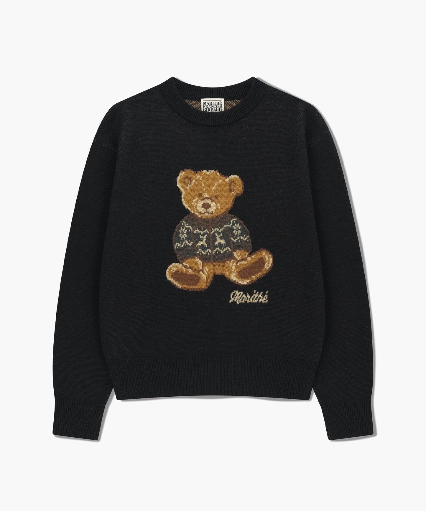 DOODLE BEAR KNIT PULLOVER navy