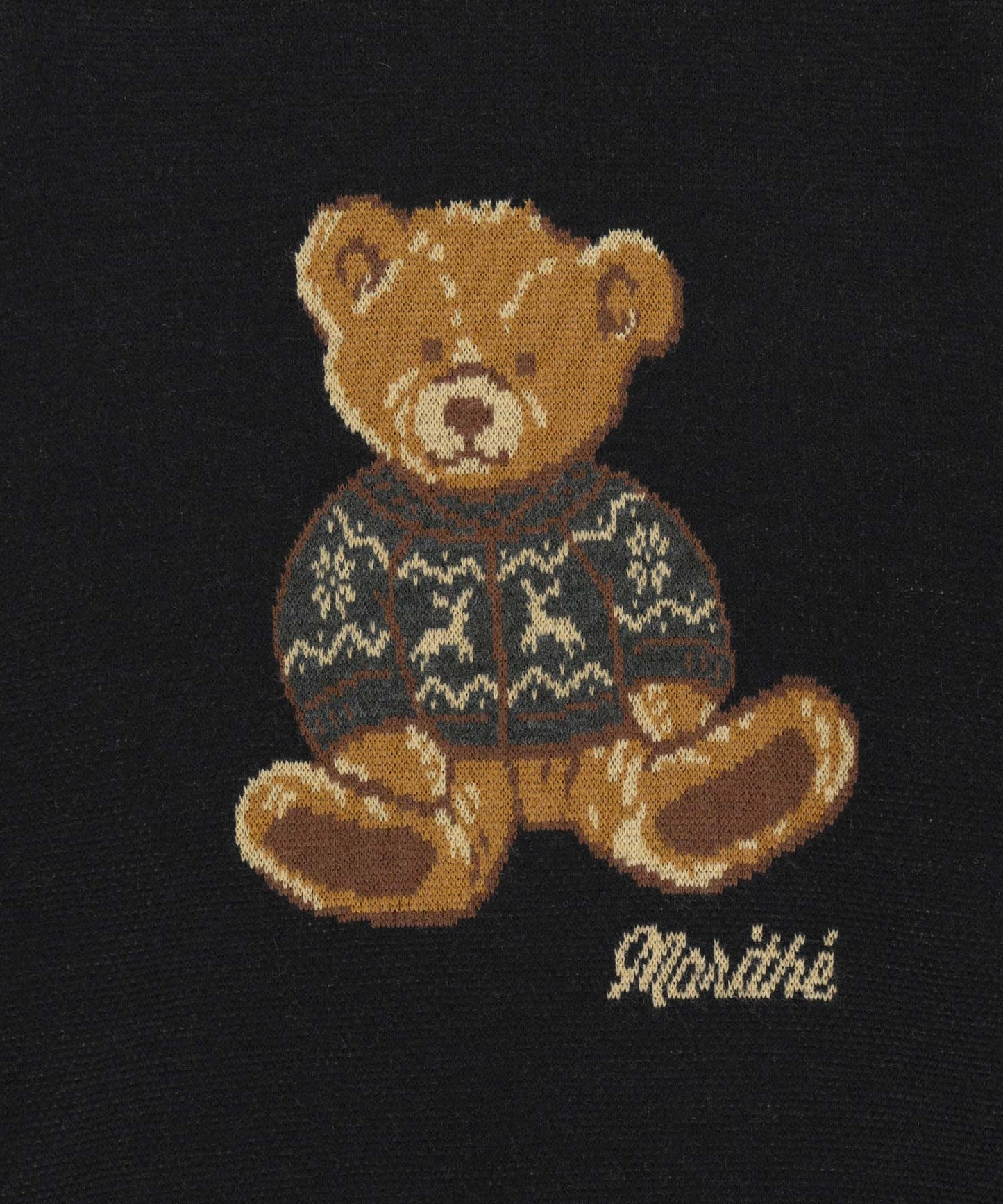 DOODLE BEAR KNIT PULLOVER navy