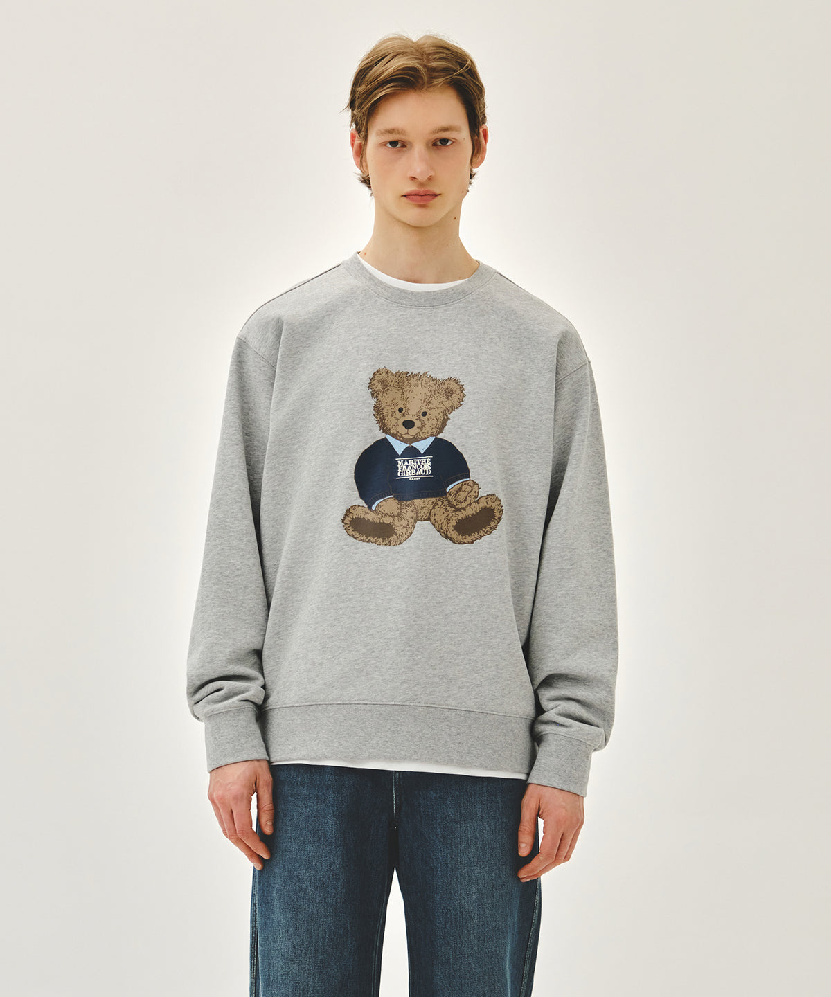 DOODLE BEAR SWEATSHIRT heather gray