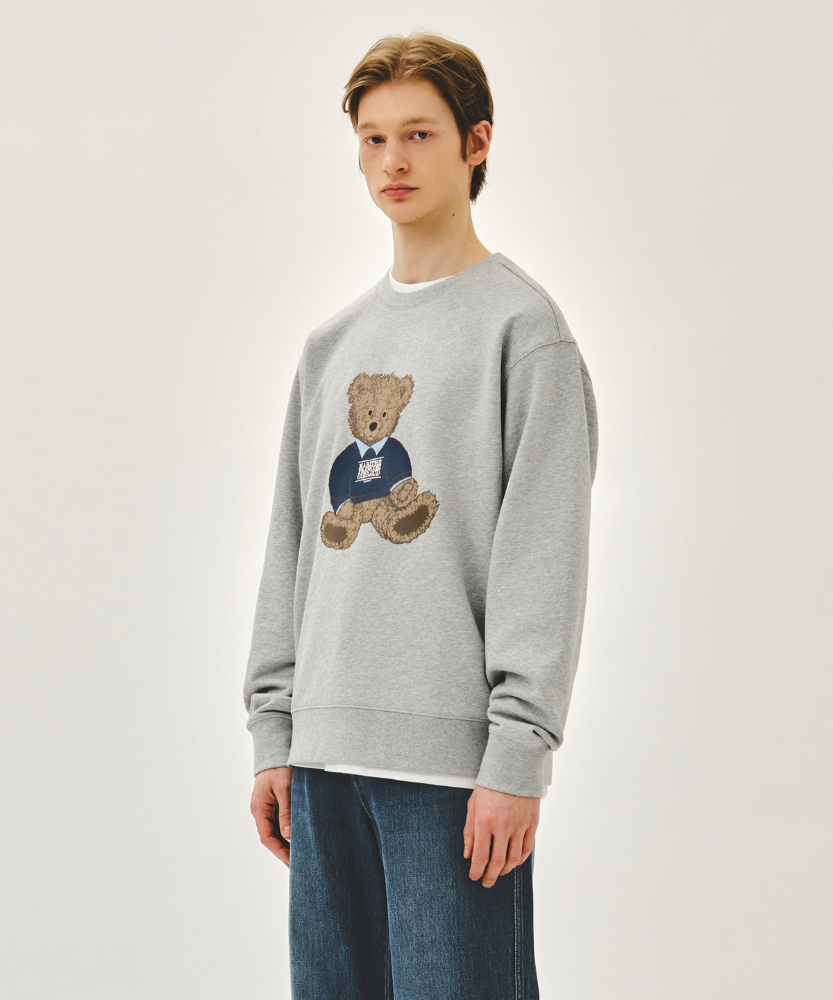 DOODLE BEAR SWEATSHIRT heather gray