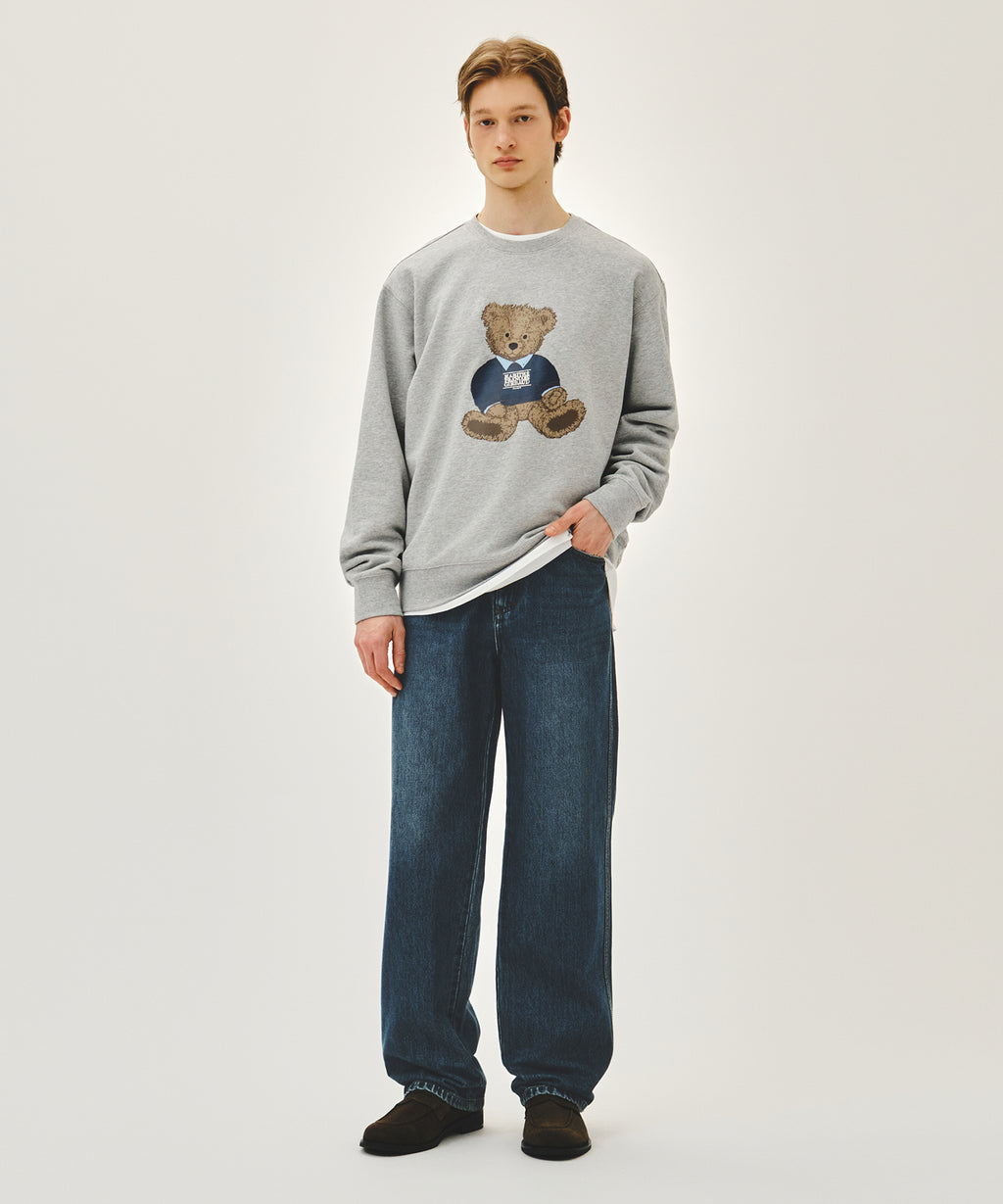 DOODLE BEAR SWEATSHIRT heather gray