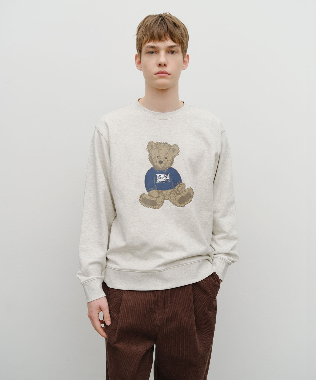DOODLE BEAR SWEATSHIRT oatmeal