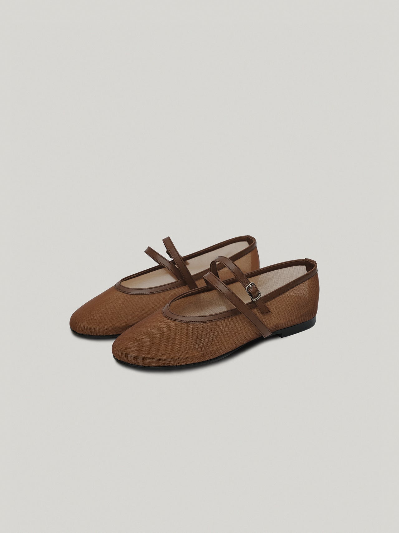 DOUBLE STRAP MESH FLAT mesh brown