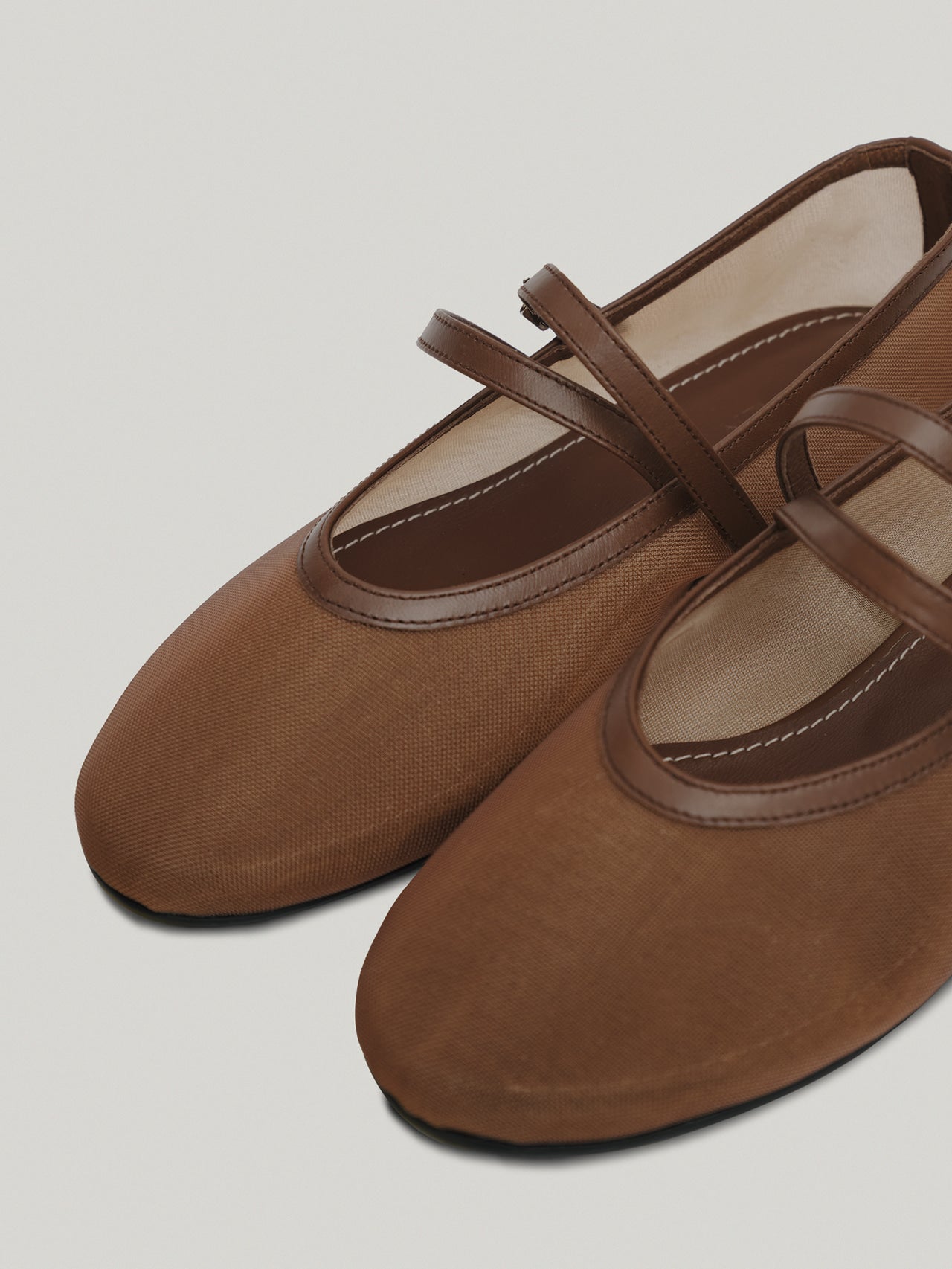 DOUBLE STRAP MESH FLAT mesh brown