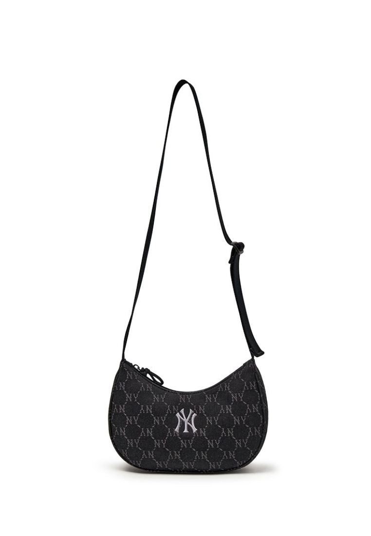 Dia Monogram Denim JQD Hobo Bag NY Yankees Black