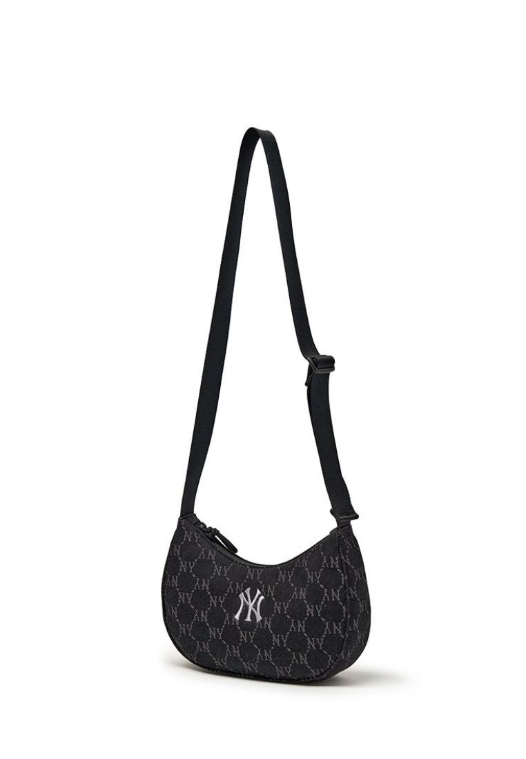 Dia Monogram Denim JQD Hobo Bag NY Yankees Black