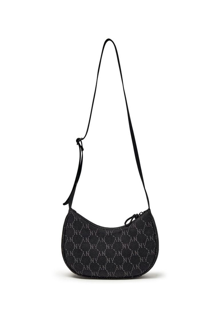 Dia Monogram Denim JQD Hobo Bag NY Yankees Black