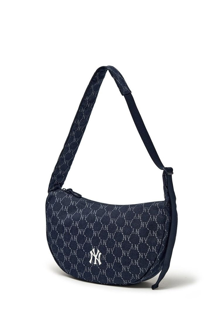 Dia Monogram Denim JQD Hobo Bag NY Yankees Indigo
