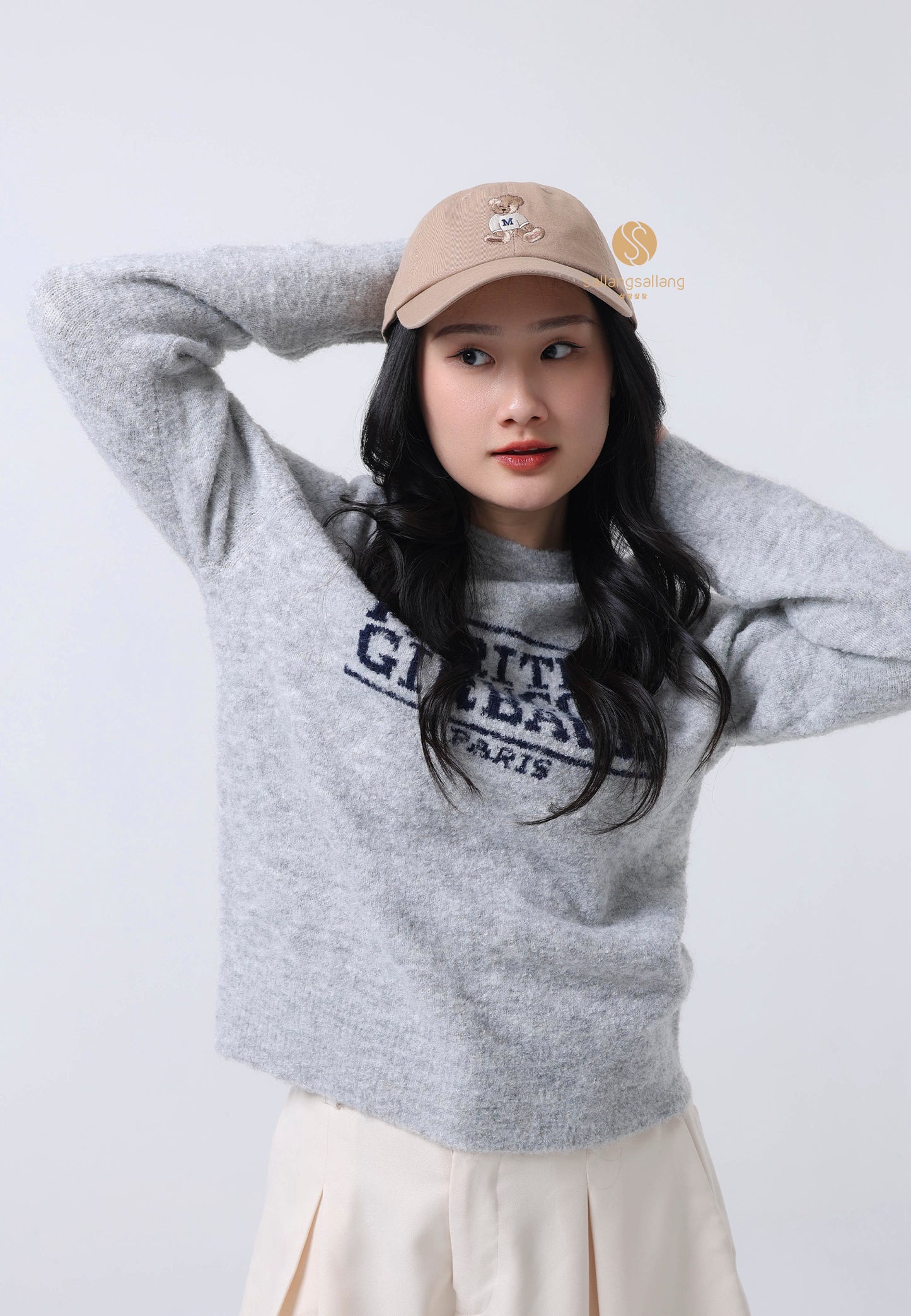 DOODLE BEAR CAP dark beige