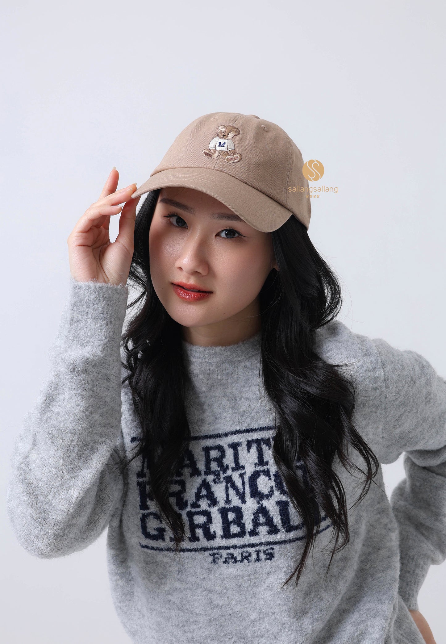DOODLE BEAR CAP dark beige