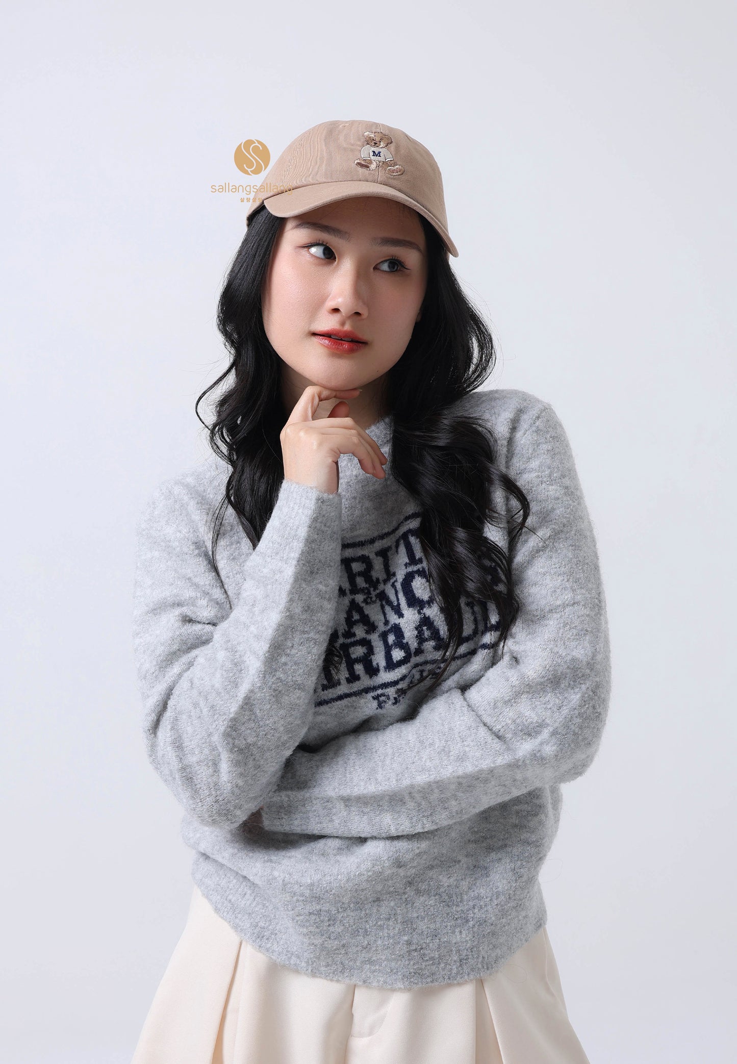 DOODLE BEAR CAP dark beige