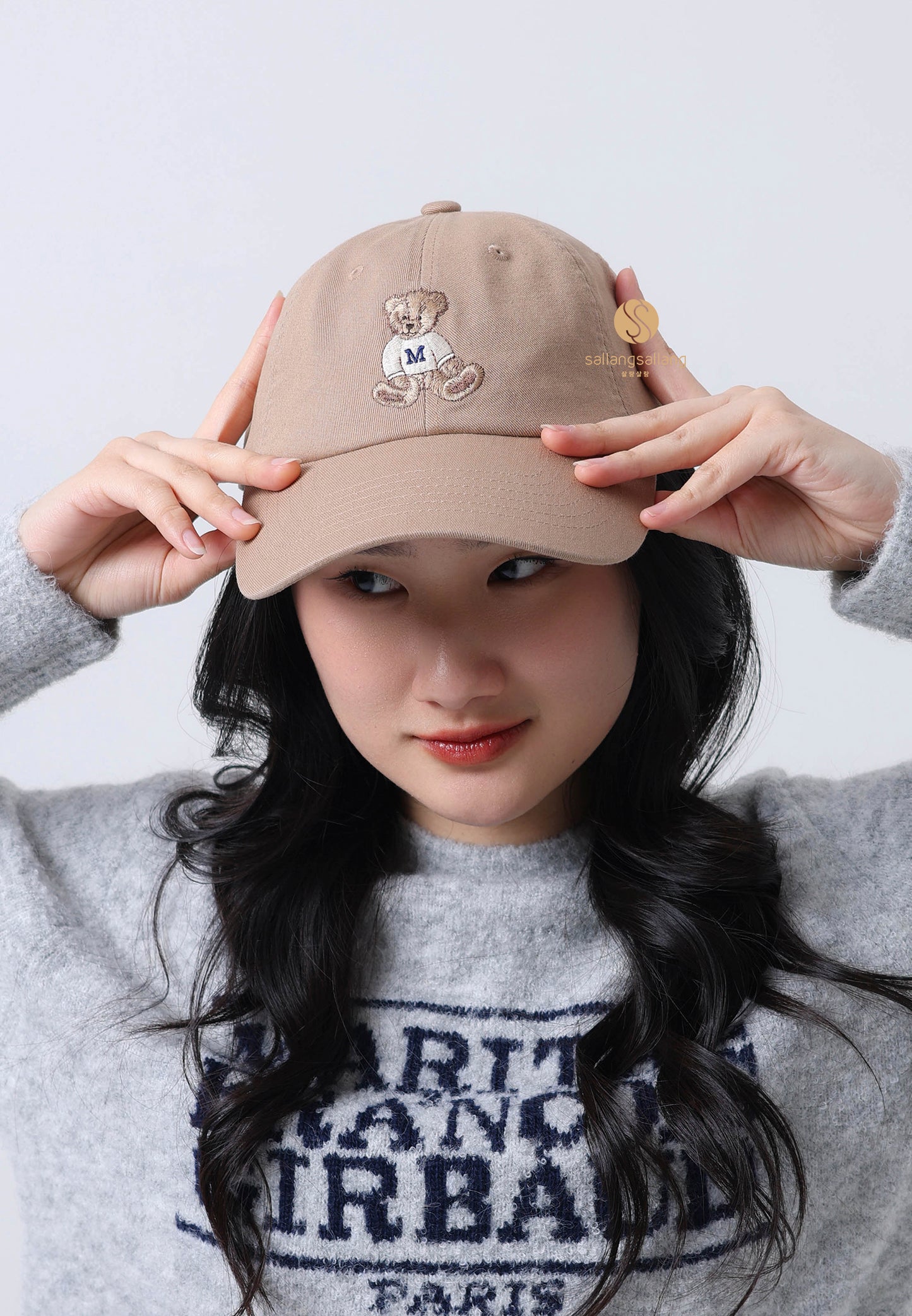 DOODLE BEAR CAP dark beige