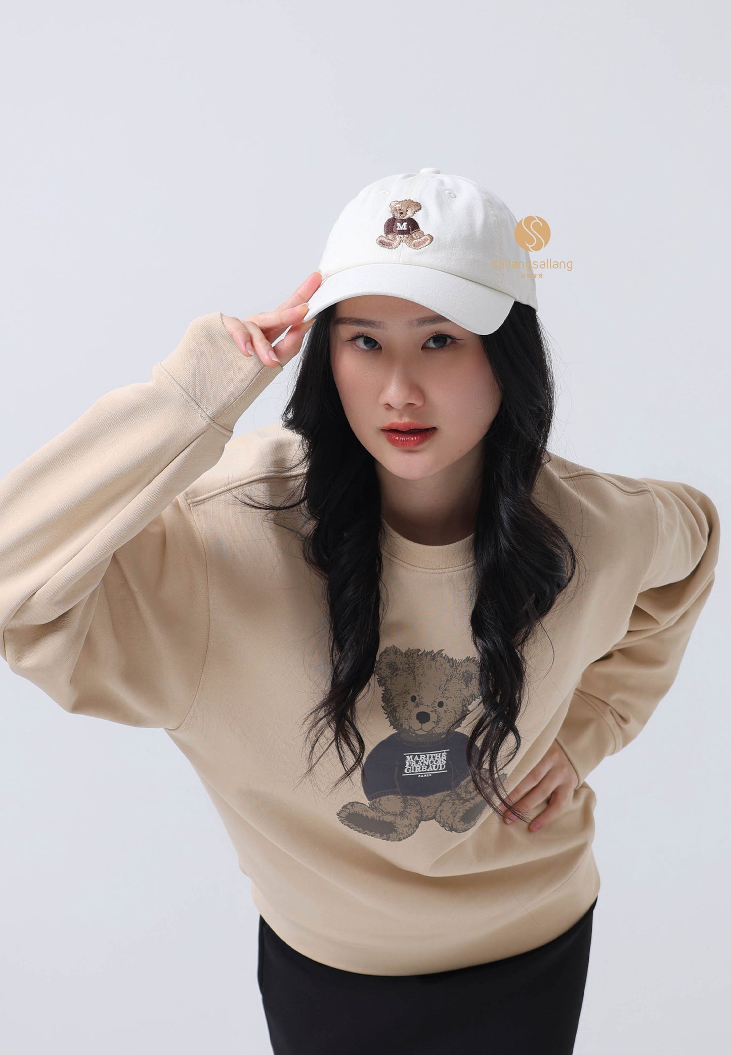 DOODLE BEAR CAP ivory