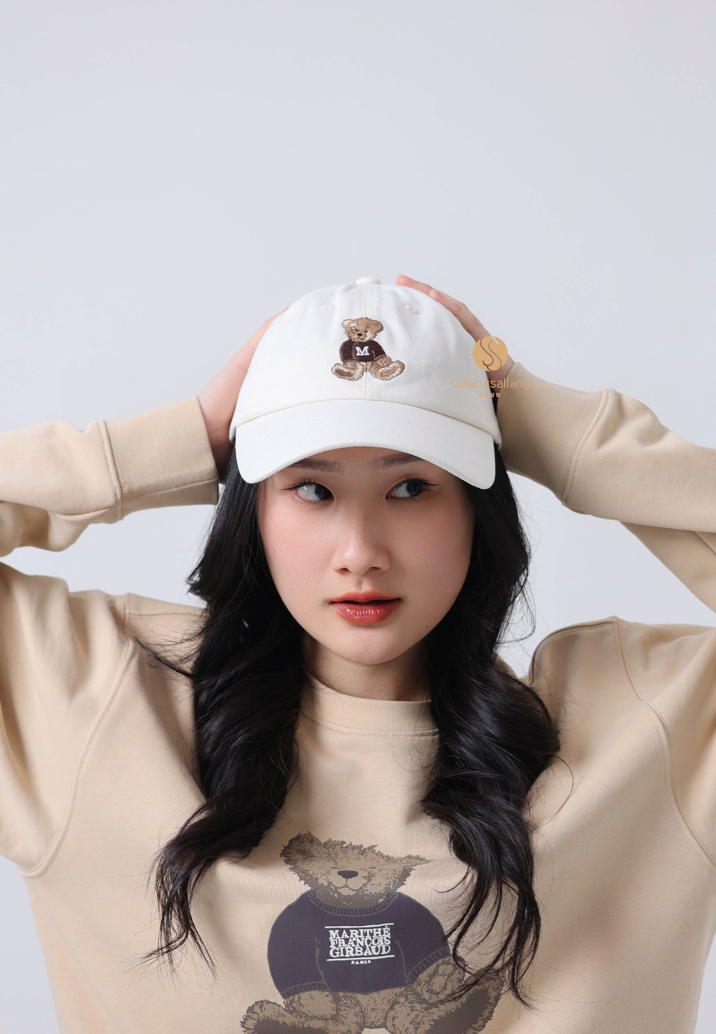 DOODLE BEAR CAP ivory