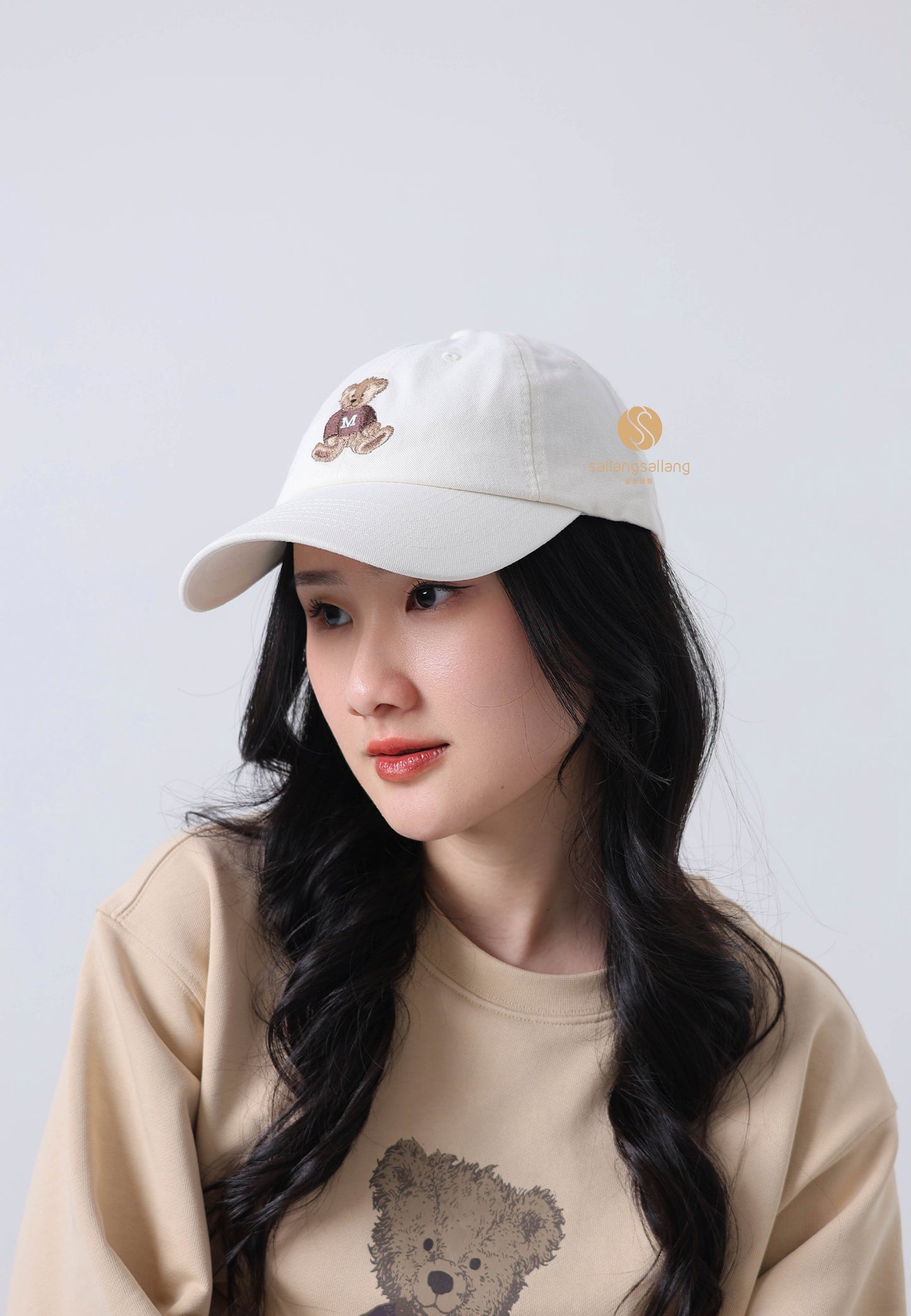 DOODLE BEAR CAP ivory