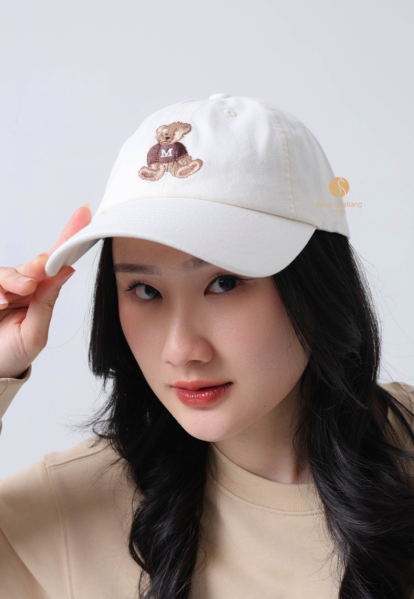DOODLE BEAR CAP ivory