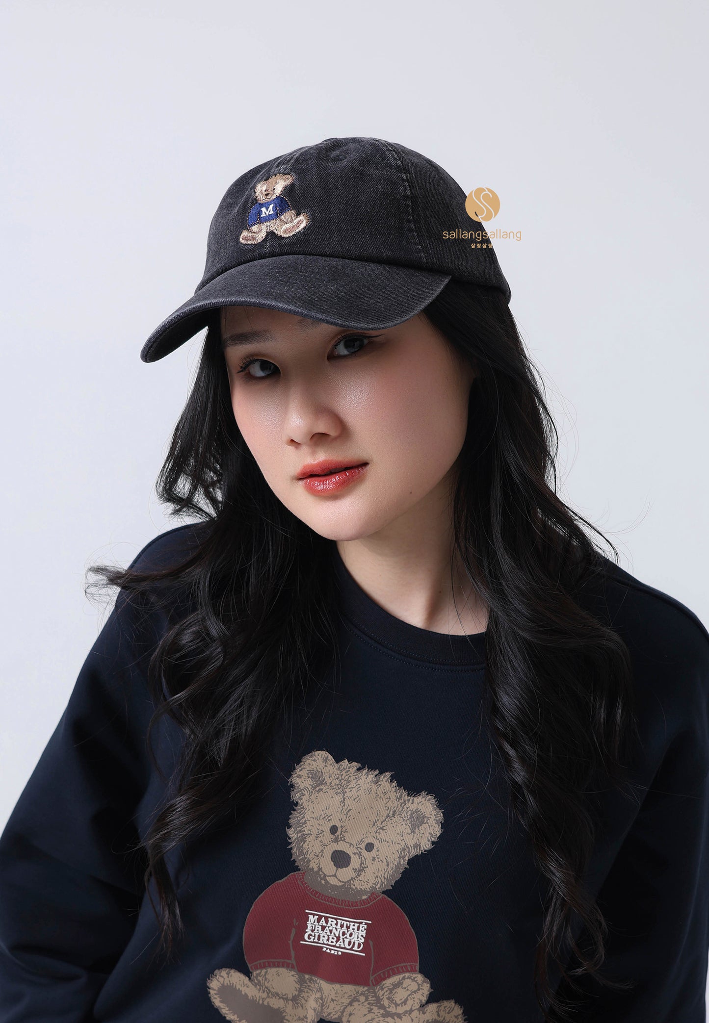 DOODLE BEAR CAP washed black