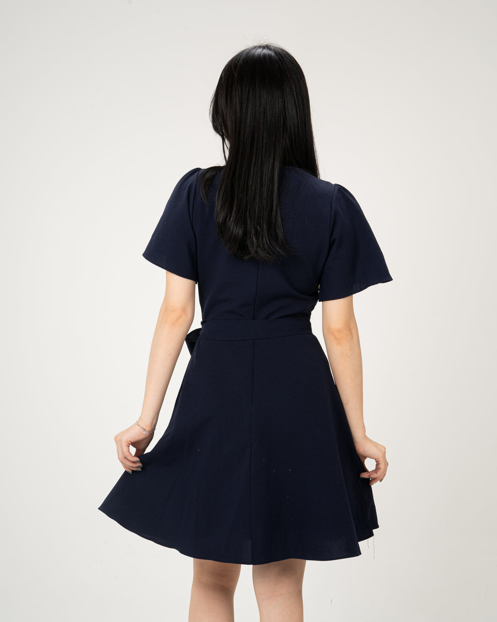 BELT DRESS BY BLING MADE IN KOREA NAVY