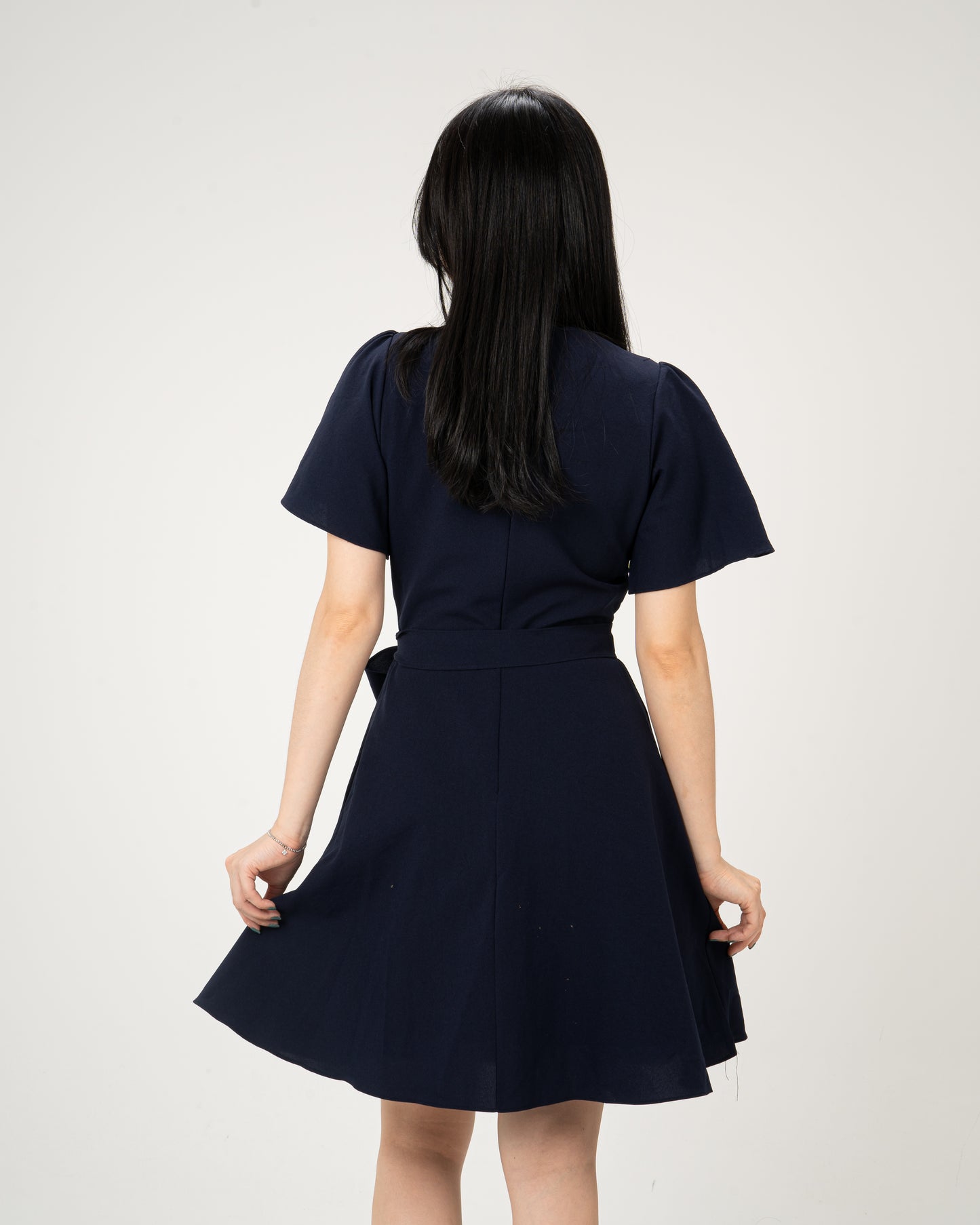 BELT DRESS BY BLING MADE IN KOREA NAVY