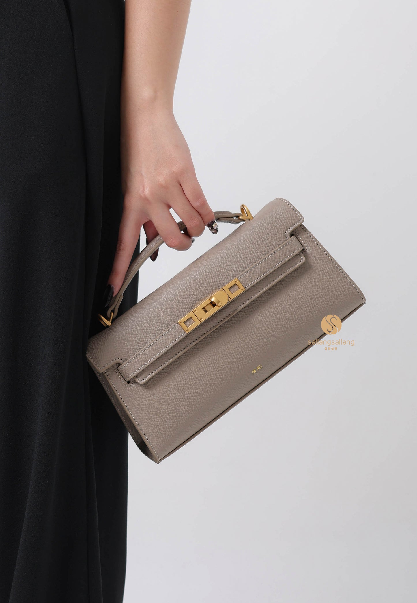 Noor Top Handle Bag - Elephant Gray