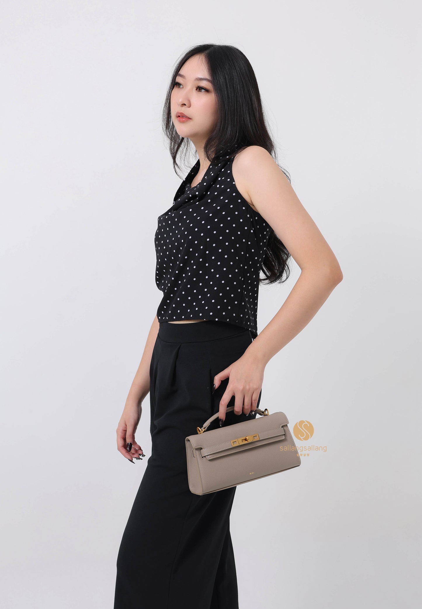 Noor Top Handle Bag - Elephant Gray