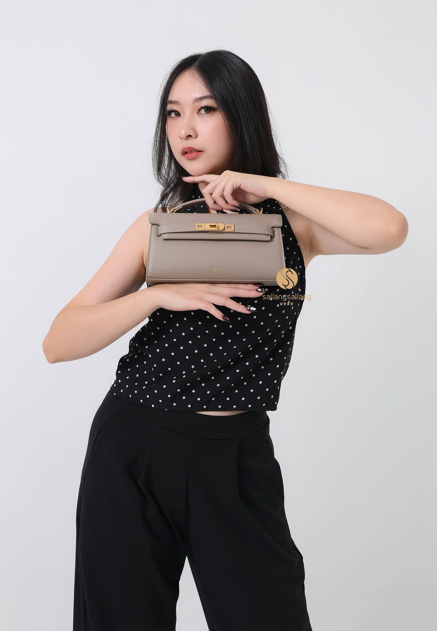 Noor Top Handle Bag - Elephant Gray