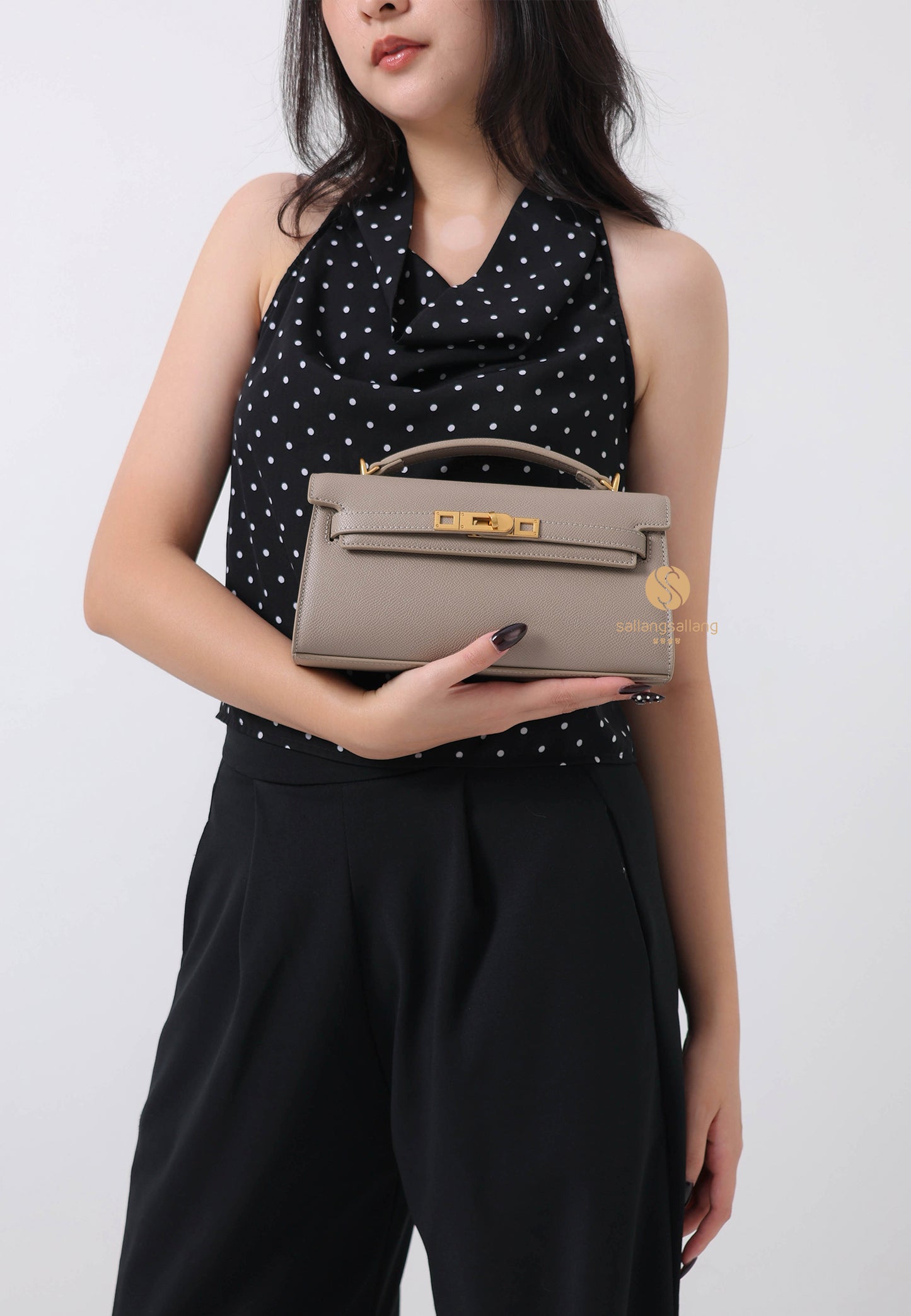 Noor Top Handle Bag - Elephant Gray
