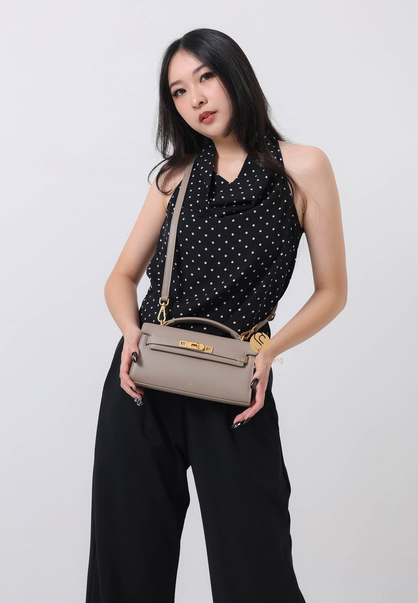 Noor Top Handle Bag - Elephant Gray