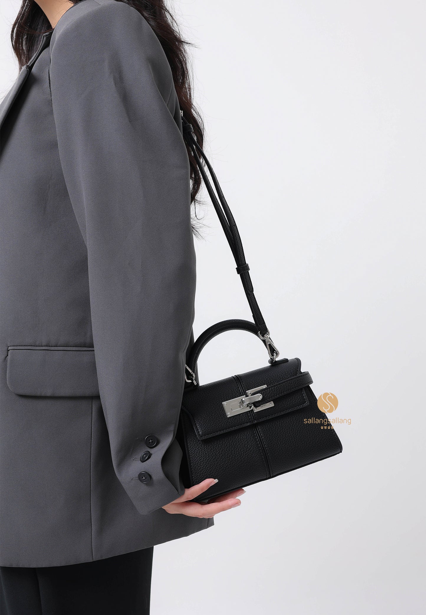 Elise Top Handle Bag - Black