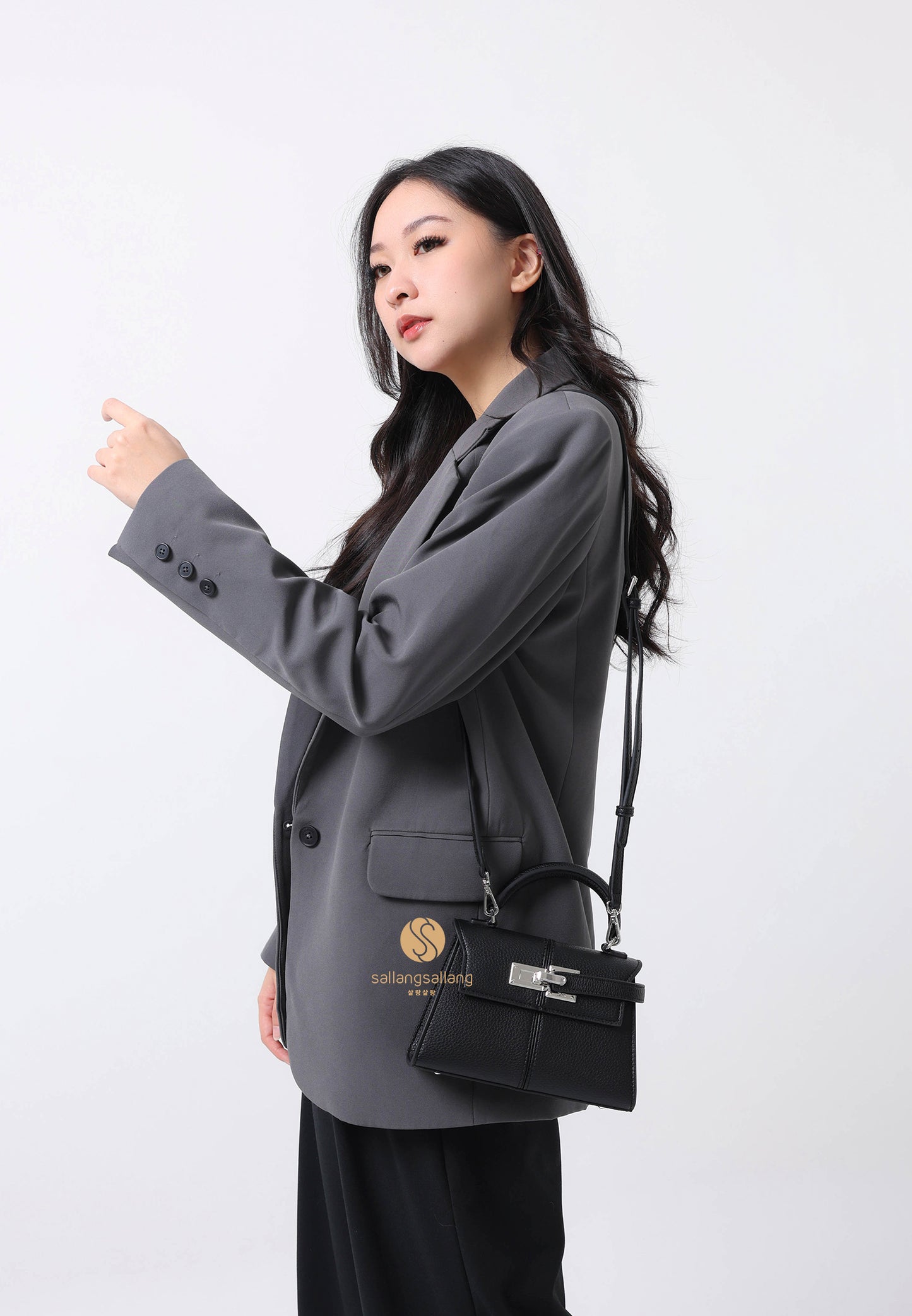 Elise Top Handle Bag - Black