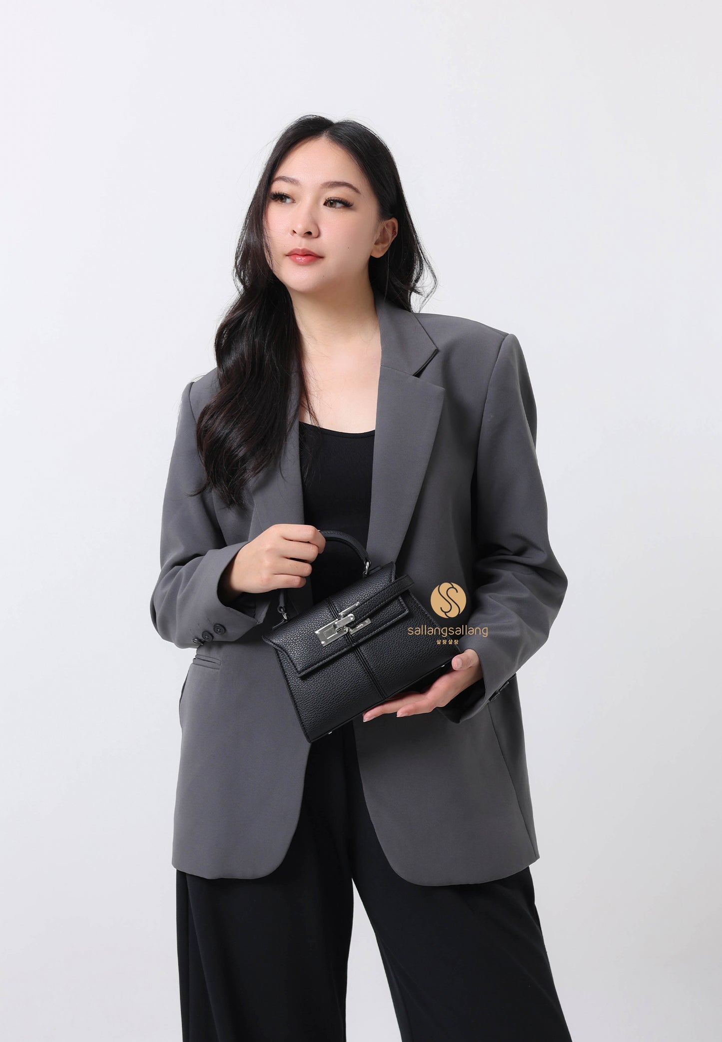 Elise Top Handle Bag - Black