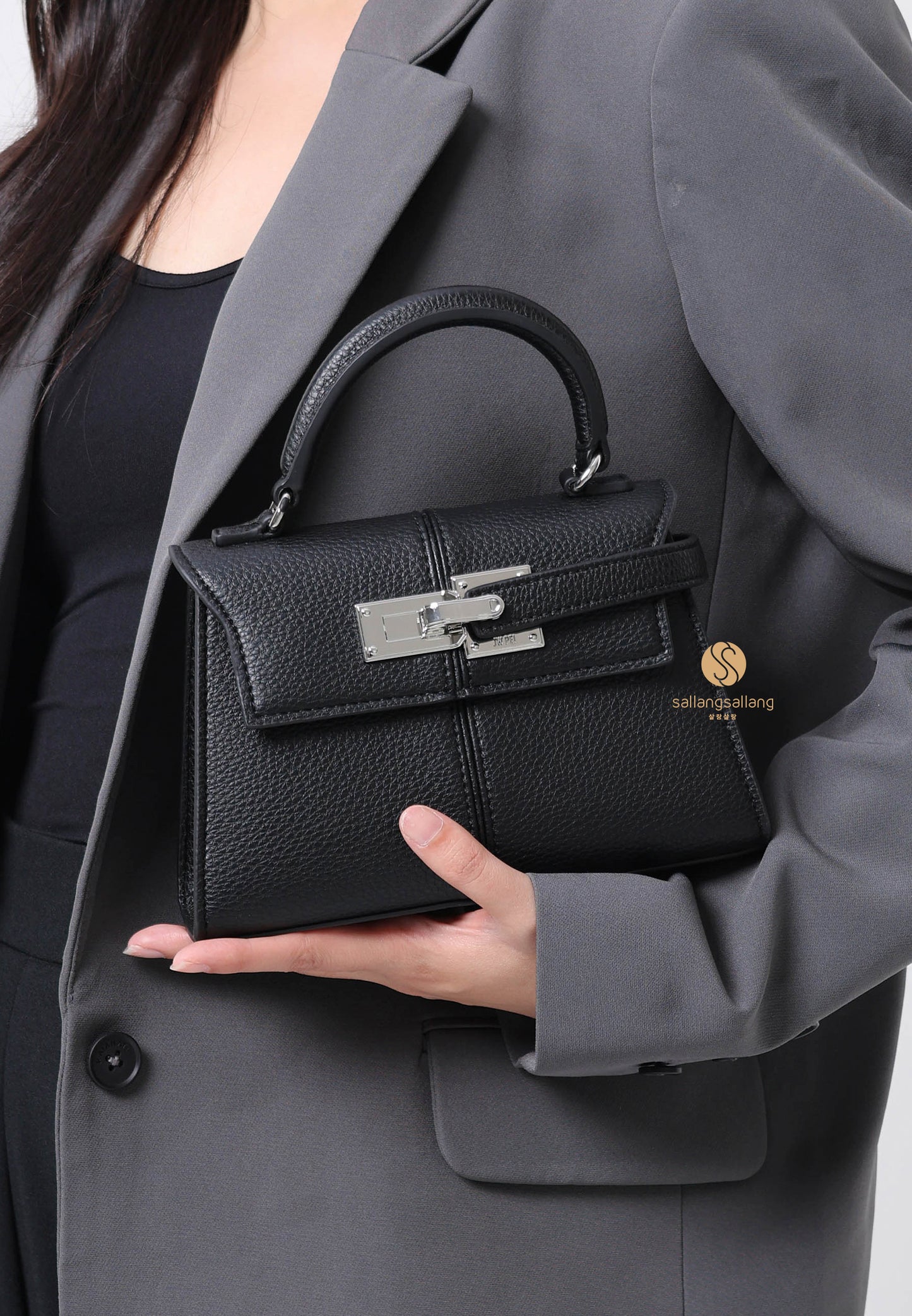 Elise Top Handle Bag - Black