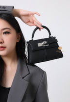 Elise Top Handle Bag - Black