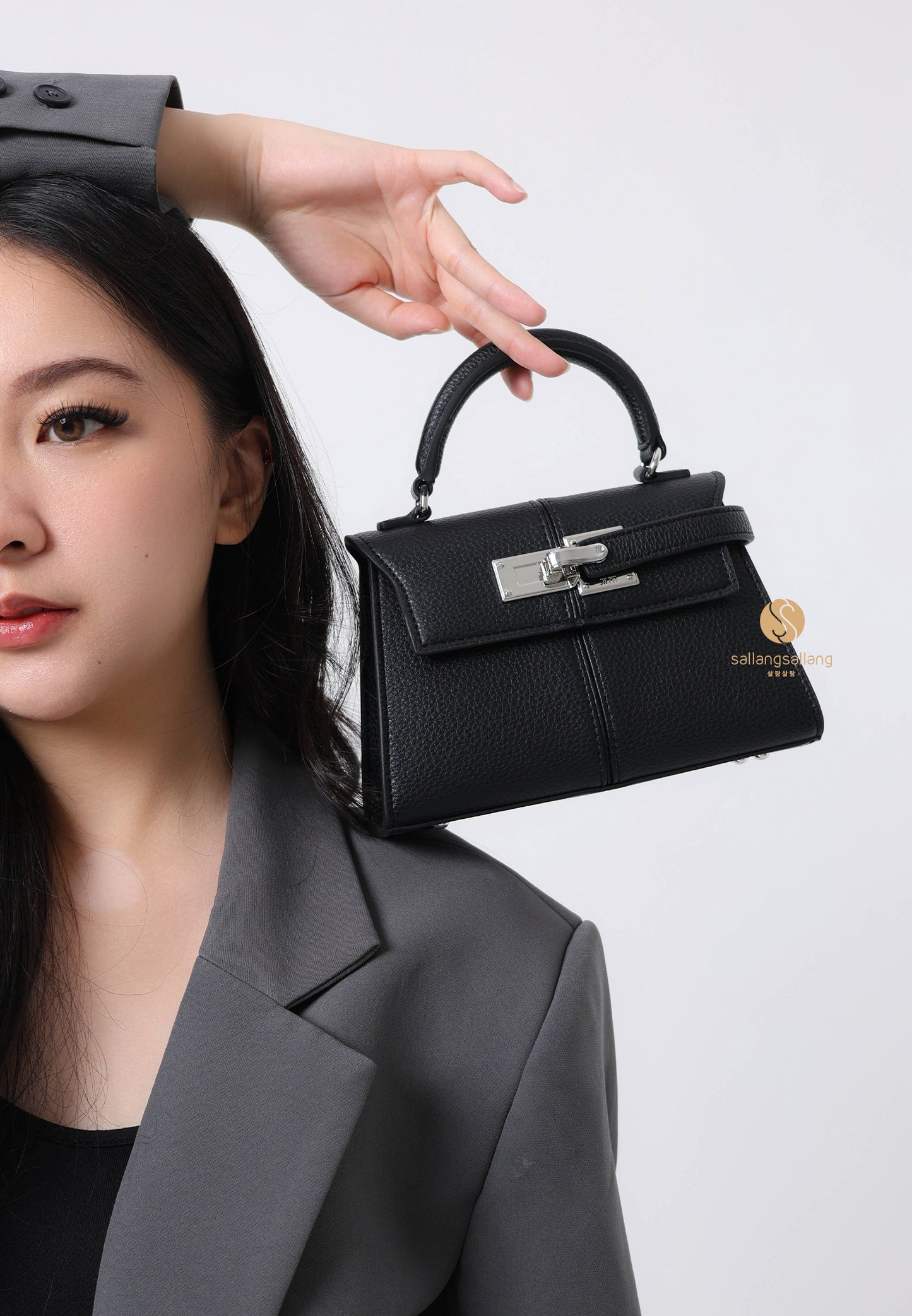 Elise Top Handle Bag - Black