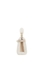 Elise Faux Suede Shearling Trim Top Handle Bag - Taupe