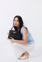 Elise Large Top Handle Bag - Black