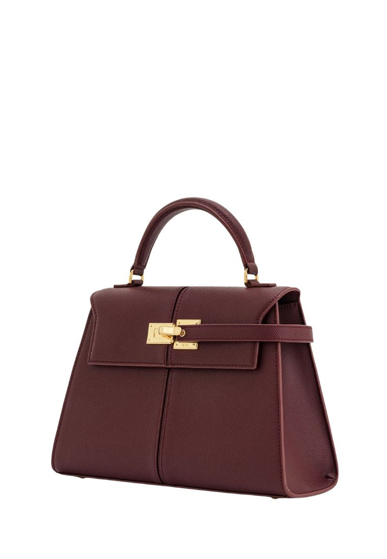 Elise Large Top Handle Bag - Claret